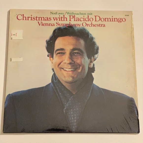 Christmas With Placido Domingo Vienna Symphony Orchestra LP CBS 37245 VG+ Insert - Picture 1 of 8